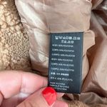 I am gia Tan Collared Full Zipper Lined Teddy Jacket Size Small Photo 9