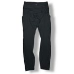 Athleta  Athletic Leggings with‎ Side Pockets & Perforated Floral Design Black Sm Photo 1