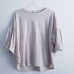 Anthropologie Kaye Bubble Sleeve Short Sleeve Scoop Blouse Photo 1