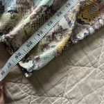 Casting France off the shoulder long sleeve snake print shimmer sheer blouse M Pink Size M Photo 10