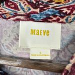 Maeve Sleeveless Dress Womens Small Red Boho Abstract Print Midi Festival Indie Photo 3