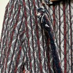 IRO Paris Inland Tweed Stripe Frayed Cotton Jacket Size 40 Photo 5