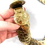 00s Vintage Gold Sand Dollar Medallion Belt Photo 5