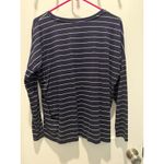 Banana Republic  Women's L/S Crewneck Timeless Top Blue White Striped Medium M Photo 2