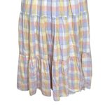 Amanda Uprichard  Emberly Plaid Midi Dress Smocked Women’s Size XS Tie Strap Photo 3