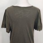 Ny Collection Green Knit Top Eyelet Lace Sleeves NWT Size Small Green Blouse Photo 4