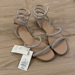 A New Day silver Althea ankle wrap embellished sandals Photo 0