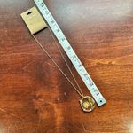 NWT Gold Tone Crescent Moon Real Dried Pressed Flower Daisy Necklace Photo 6