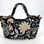 Vera Bradley Sherry Mini Tote in Yellow Bird Quilted Black & Yellow Handbag Photo 1