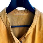Transit Par Such Leather Jacket for Women Mustard Yellow Unlined Snap Tie Size 4 Photo 2