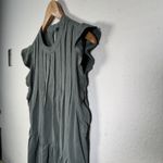Velvet Heart Shelly Tiered Cap Sleeve Dress In Washed Out Olive Size L Photo 3