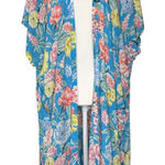 Loft Ann Taylor  XS/S‎ Long Kimono Cottage Open Front Swim Cover Shirt Cardigan Photo 0