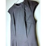 United Colors Of Benetton Stile Benetton Stripe Black Charcoal Sheath Midi Dress Size Small Sleeveless Photo 3