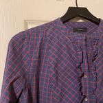 J.Crew quarter button ruffled checkered blouse, size 10P Photo 2