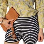 J.Crew NEW Navy & White Stripe Linen Blend Pleated Dress Shorts size 0 Photo 0