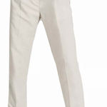 Reiss  Women’s Lily Pant Linen Blend Pleated Front Ivory Size 12 High Rise Casual Photo 0