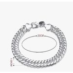 Boutique NEW Solid Curb Cuban Link Bracelet 925 Sterling Silver Statement Jewelry ‎ 8" Photo 12