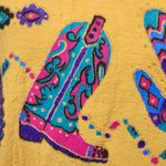 Vintage Cricket Lane 80s Western Pink Colorblock Embroidered Blouse Size Large Photo 1