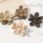 Chic Matte Flower Large Hair Claw Clip Set Photo 4