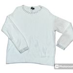 Loft White Sweater, Super Soft Long Sleeved, Tunic sides, Size Medium Photo 2