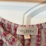 Velzera  Red And Tan Off Shoulder Dress‎ Size Small Photo 4