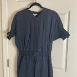 Joie  Women's Navy Jumpsuit linen blend size large Photo 3