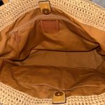 Coach NWT  Straw and smooth leather City Tote Bag CBG87 Im/Honey Brown Photo 3