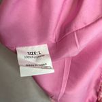 None Pink Floral Animal Abstract Print Dress Tie Front Women’s Size Large Photo 4