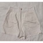 Stradivarius  White High Waist Women's Shorts Photo 5