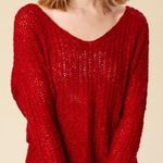 Altar'd State Red Bar cliff Sweater Photo 0