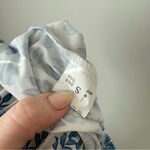 White & Blue Floral Striped Ruffle Halter Top + Matching Maxi Skirt Set S Photo 8