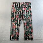 Lululemon  Athletica 8 Wunder Under Crop Full-On Luxtreme Palm Play Floral Stripe Photo 4