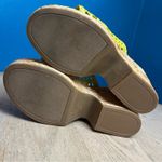 Marc Fisher  Hollis Platform Mule Espadrille Sandal Yellow Chartreuse Women’s 10 Photo 10