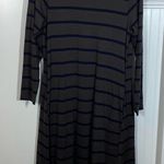 FOIL 100% Soft Merino Wool Striped Oversized Boho Cottagecore Dress size small Gray Photo 0
