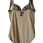 Bond Eye Australia Snakeskin Print One Piece Swimsuit Brown Size 8 Photo 7