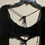 White Fox Boutique NWT  Sheer Perfection Long Sleeve Crop Corset Black Size Small Photo 6