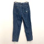 PacSun  High Rise Straight Jeans Ripped Rips High Waisted Raw Hem Cropped Ankle Photo 9