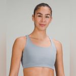 Lululemon ‎ Energy Sports Bra Longline Medium Support Rhino Grey Size 6 Photo 3