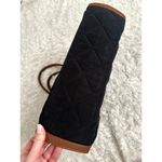 Talbots Leather Trim Black Quilted Large Tote Bag Work Office Laptop Bag Purse Photo 4