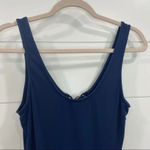 4SI3NNA Lace Up Bodysuit in Navy Blue Size Large Photo 8