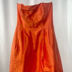 Simple Silhouettes New York‎ Silk Strapless Mini Dress in Orange Size 6 Photo 0