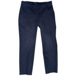 Theory  Women’s Size 8 Navy Blue Thaniel Approach Cotton Stretch Trousers Pants Photo 3