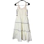 Cider  V-Neck Patchy‎ Crochet Ruffle Mini Dress Size Small Photo 4