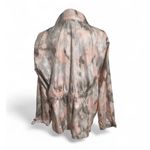 Weekends by Chico's Windbreaker Lightweight Full Zip Jacket Abstract Size 3 Pink Photo 2