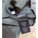 Whistles Off Shoulder Mandy Silk Cropped Boho Bardot Peplum Top Olive Size 2 Photo 7