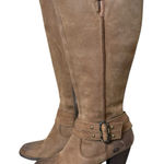 Born Brown Tall Leather Riding Boots US 7.5 EU 38.5 Equestrian Buckle Distressed Photo 0