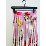 THEBE MAGUGU Pink Abstract Fish Chips Pleated Plissé Maxi Skirt Size Small Photo 12