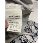 SheIn Womens Skirt Size Medium Snakeskin Print Vented Mini Black Gray White Photo 5