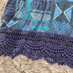 Mossimo Supply Co Geometric Spaghetti Strap Tank Top Crochet Trim Size Medium Photo 2