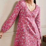 NEW Boden V Neck Flippy Floral Linen Dress Radish Oriental Paradise 14R Red Size 14 Photo 0